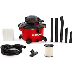 CRAFTSMAN CMXEVBE17606 12 Gallon 6.0 Peak HP Wet Dry Vac with Detachable Leaf Blower, Portable Shop Vacuum Wet and Dry with Filter, Dust Bag, Hose and Attachments for Garage, Outdoor Cleaning