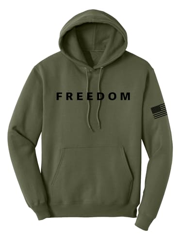 BestSyracuse Freedom Charlie Kirk Navy Hoodie Sweatshirt True Patriot RIP Memorial American Flag (US Alpha X-Large Regular Regular Army Green)