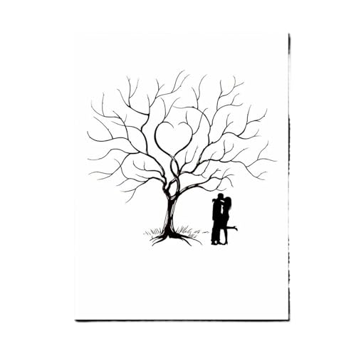 Toile d'arbre de mariage pour remplacer le livre d'or classique