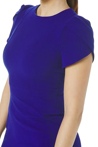 Image of Calvin Klein Tulip Sleeve Floral Sheath