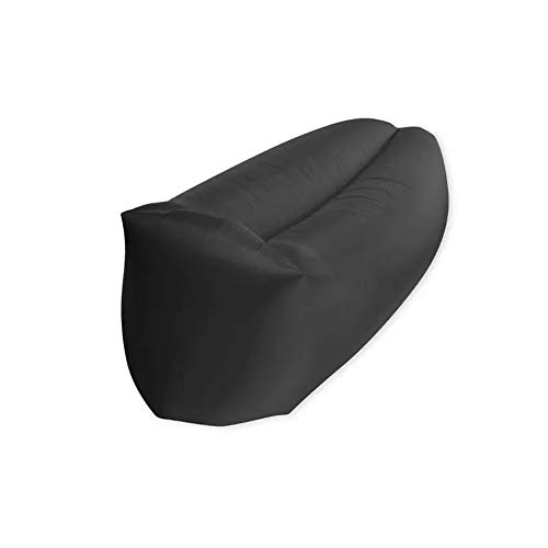Sofá Inflável de Ar Portátil para Praias Piscinas e Camping Preto