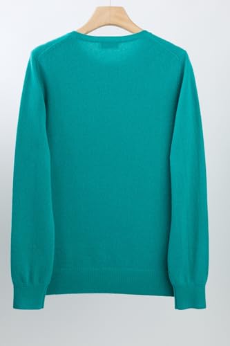 Image of JENNIE LIU Women's 100% Cashmere Button Front Long Sleeve Crewneck Cardigan Sweater