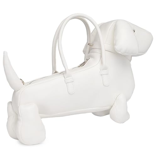 Image of Women PU Leather Unique Novelty Dog Shaped Crossbody Shoulder Bag Handbag Purse