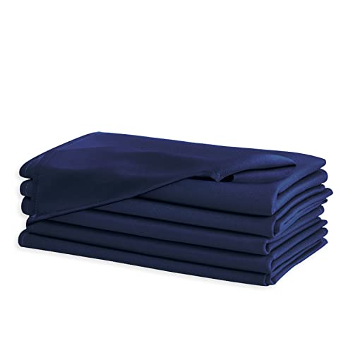 Servilletas de tela reutilizables y lavables azul marino para proteger y decorar tu mesa 3