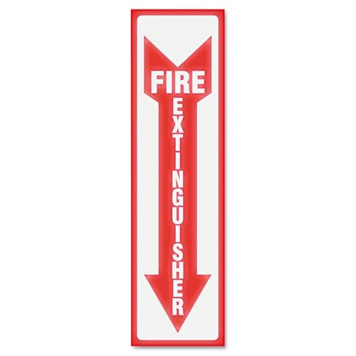 Image of GADGETS WRAP Sign 4793 Glow-in-The-Dark Fire Extinguisher Sign, 4 Inches by 13 Inches