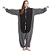 NAMHTOM Ugly Rat Onesie Pajamas for Adults - Funny Mouse Costume for Women Men, Animal Cosplay Sleepwear, Cartoon Rat Jumpsuit for Halloween, Christmas, Party