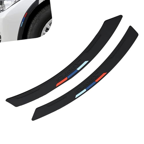 Titgoes 2 PCS Car Wheel Arch Protectors, Anti-scratch Self-adhesive Eyebrow Trim Protective Sticker, Waterproof Minimalist Style Decorative Strip Guard, Universal for Most Vehicles (Black)