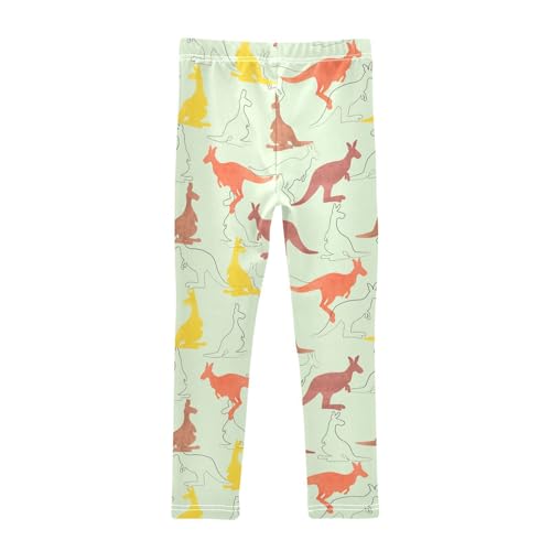 Girls Basic Leggings Baby Girls Pants Kangaroo Soft Footless Stretchy Tights Pants 4-10Y2