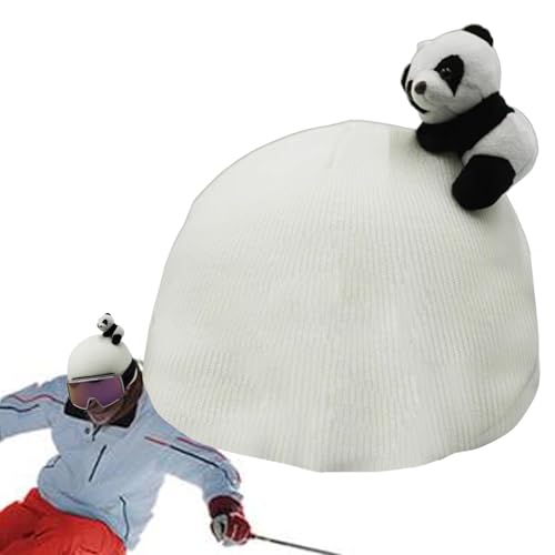 Rrlihjgu Funda decorativa de felpa para casco de esquí, gorro de punto suave, decoración para casco, para hombres y mujeres