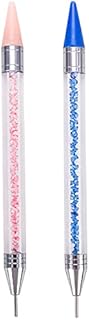 Euvoym 2 Pieces Rhinestone Diamond Painting Pen Diamond Painting Tools for 5D DIY Painting Gem Jewel Wax Picker Tool Cross Stitch Accessories