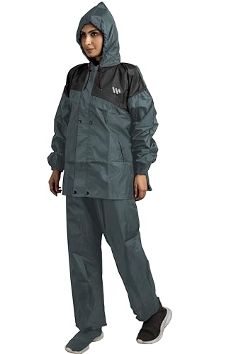Image of Ranger Unisex 1 Set Rain Suit with Hooded Jacket & Trouser | TPU Coated Bike Riding Wear with Seam Sealed Protection