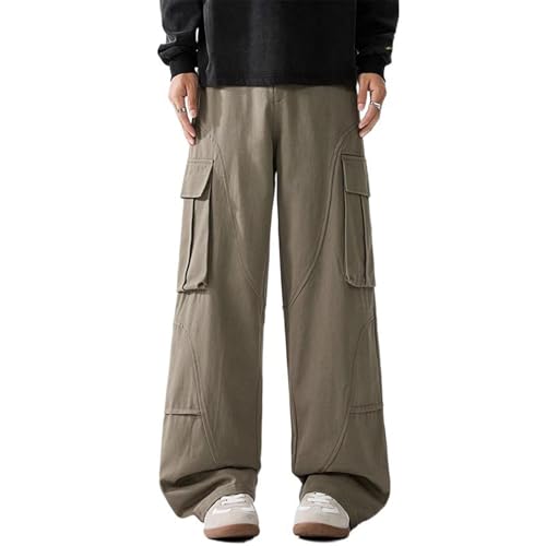 Pantalon cargo de travail vintage haut de gamme en coton lourd pour homme
