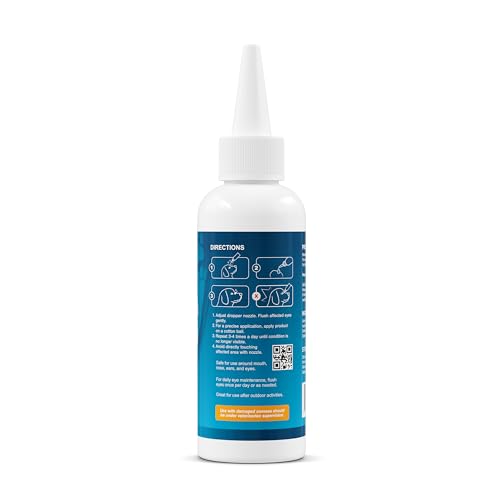 Image of Large Pet Eye Wash 5.1 oz Gentle Eye Irritation Solution for Pets Removes Dirt, Debris & Tear Stains Safe for Daily Use