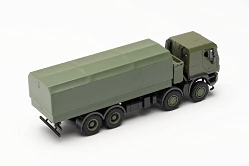 herpa truck model Iveco Trakker 8x8 protected platform truck, true to its original scale of 1:87, for diorama model building - Image 3