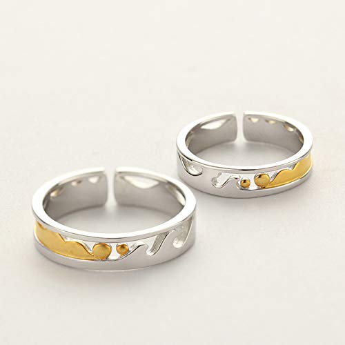 Bague argent taille réglable au design ajouré, alliance d'exception