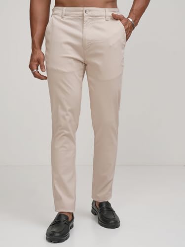 Image of Highlander Men's Slim Fit Formal Trousers | Ankle Length |Smart Trousers for Men | Chino Trousers for Men|Elegant Design | Comfortable Fabric for Daily Work & Formal Occasions
