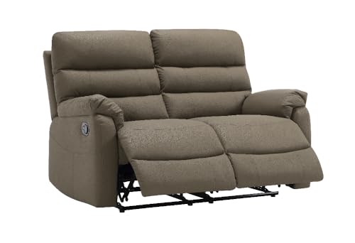 Hoclauho Relaxsofa Set 3 teilig Couchgarnitur mit Relaxfunktion Sofa Garnitur braun Polstersofa in Lederoptik für Wohnzimmer – Bild 4