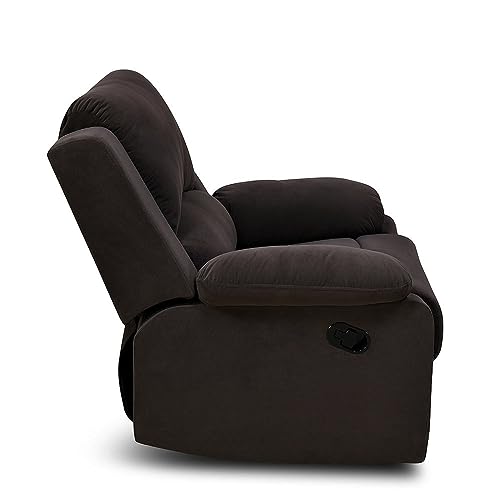 Image of Torque - Rubik 1 Seater Fabric Manual Recliner | Recliner Sofa /Chair for Living Room, Bedroom, Office (Brown) | 1 Year Warranty