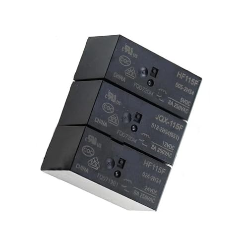 Relais HF115F 5V 12V 24V 8A 6PIN pour circuit imprimé domestique