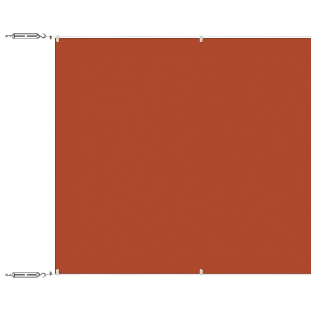 Auvent vertical terre cuite 100x1200 cm brise-vent et écran de balcon UV