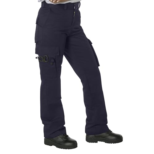 Rothco Womens EMT Pants – Comfortable First Responder Uniform Performance Cargos, Midnight Navy Blue, 12