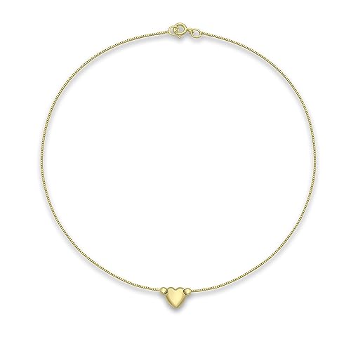 CARISSIMA Tobillera de mujer con oro amarillo de 9 quilates (375/1000), sin gema