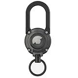 Eupterosaur Heavy Duty Carabiner Keychain with AirTag Holder,Alloy Car Fob keychain with AirTag Holder,Sturdy Scratch-Resistant Key Holder with AirTag Case, for Apple AirTag, Keys,Badges