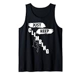 Just Keep Climbing T Shirt,Mens Rock Climbing Boys