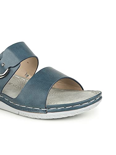 Image of Valiosaa womens Blue Heels Flat Sandal