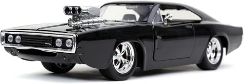 Image of WORSHIPER 1:32 Dodge Challenger SRT Exclusive Alloy Metal Pull Back Die-cast Car Model with Sound Light Mini Auto Toy for Kids for Toy Car with Sound and Light (1:32 Dodge Charger F & F7 - Black)