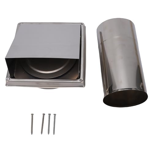 Couvercle de ventilation pour sèche-linge extérieur 100mm en acier inoxydable Domary avec vis