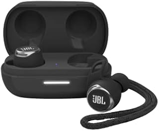 JBL Reflect Flow Pro Wireless In-Ear Headphones - Bluetooth sport headphones with Adaptive Noise Cancelling technology, complete with charging case, in black