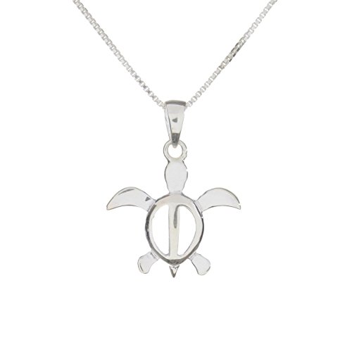 Sterling Silver Honu Pendant Necklace (sterling-silver)