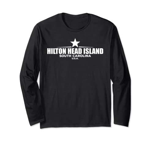 Hilton Head Island South Carolina Retro Vintage Manga Larga