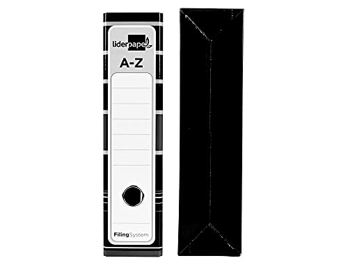 Lever Arch File Cardboard DIN A4 Black, Black/White - Image 2