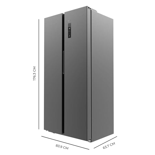 Cecotec Frigorífico Americano 2 Puertas Bolero CoolMarket SBS 430 Dark E. Side by Side de 430 L, Altura 176 cm y 84 cm Ancho, Sistema Multi Air Flow, Total No Frost, Motor Inverter Plus - imagen 2