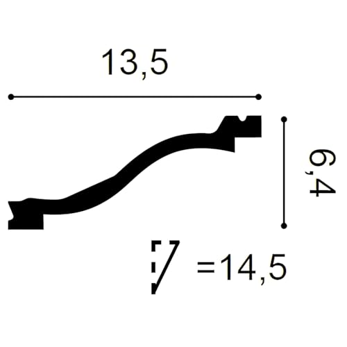 Corniche C331 Orac en mousse de polyuréthane rigide prétraité pour moulure de plafond 200cm
