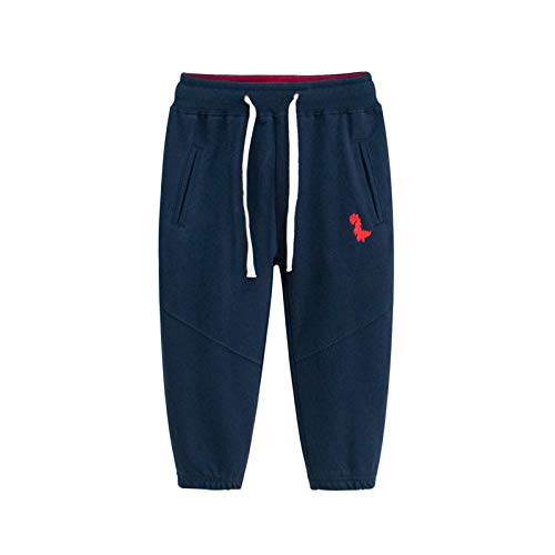 Boys Cotton Jogger Pants, Dinosaur Embroidery Sweatpants 1Pack or 2Pack2