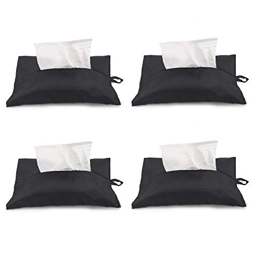 Moyad - Caja de pañuelos para colgar en casa, oficina, coche, restaurante, hotel, 30 x 18,5 cm, color negro