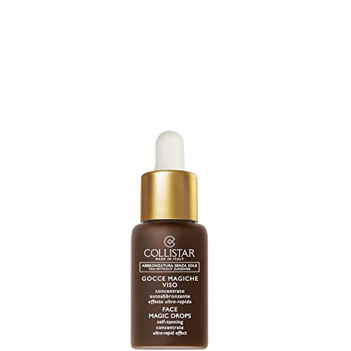 Collistar Gocce Magiche Viso, idea de regalo, autobronceador rápido y natural, efecto dorado en 1 hora, hidratación y antienvejecimiento, 10 ml