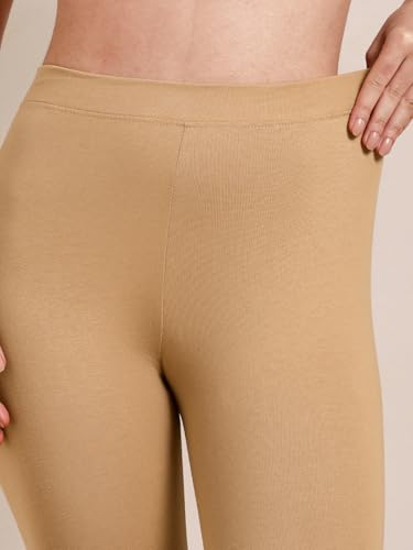 Image of TWIN BIRDS Super Stretchable Cotton Elasthane Fabric Ankle Length Leggings for Women