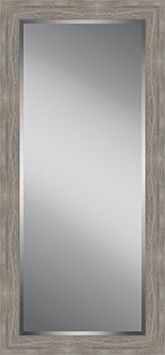 Watermark Collection Distressed, Rustic Wooden Framed Floor Leaner Mirror, Large