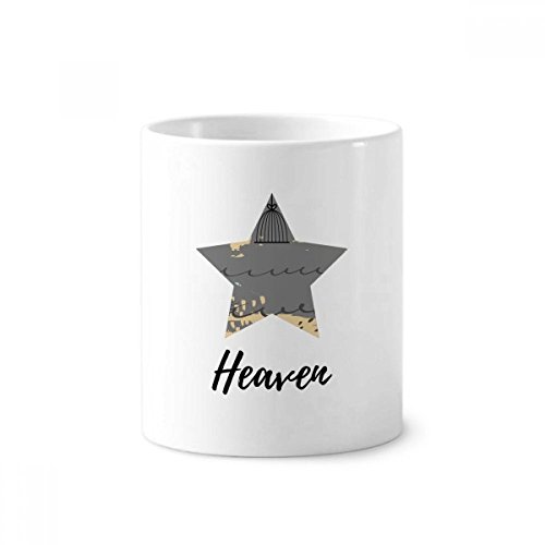 Tasse blanche céramique motif cage plantes porte-brousse