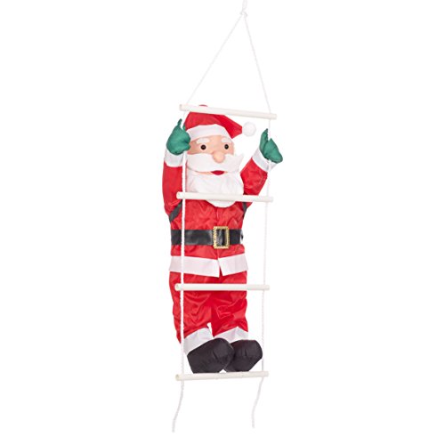 The Christmas Workshop 87730 Inflatable Climbing Santa | Indoor or Outdoor Christmas Decorations | Red and White Father Christmas | 62cm x 28cm The Christmas Workshop 87730 Inflatable Climbing Santa | Indoor or Outdoor Christmas Decorations | Red and White Father Christmas | 62cm x 28cm