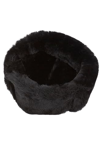 Image of Leather Aviator Shearling Ushanka Trapper Hat Russian Sheepskin Cap Real Fur Winter Hat with Ear Flaps for Men Women