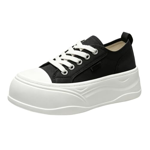 Baskets plateforme toile femme marche confortable semelle épaisse amortie