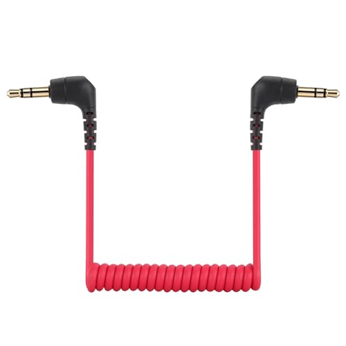 Alphatec Replacement SC2 Coiled Microphone Cable for Cameras Video Recorders 3.5mm Stereo TRS Male to 3.5mm Male Stereo TRS Adapter - Image 2