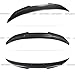 WheelX Real Carbon Fiber Rear Spoiler Compatible with 2012-2018 BMW F30 3 Series & 2014-2019 F80 M3 Sedan 4-Door, PSM Style Duckbill, Trunk Exterior High Kick Tail Deck Lid Wing Lip Splitter