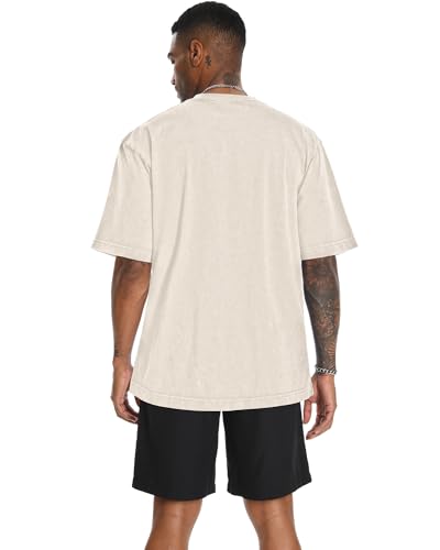 Image of Oversized Tshirts for Men Short Sleeve Vintage Washed Basic Loose Tees 2026