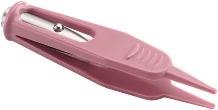 1 Pc Baby Nose Cleaning Clip - LED Light Infant Booger Remover Tweezers Safe Nasal Ear Navel Care Tool Portable Snot Picker for Toddlers Kids Home Travel Use 3.74 x 0.66 In